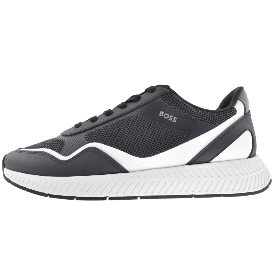 Image number 1 for BOSS Titanium Runner Trainers Navy