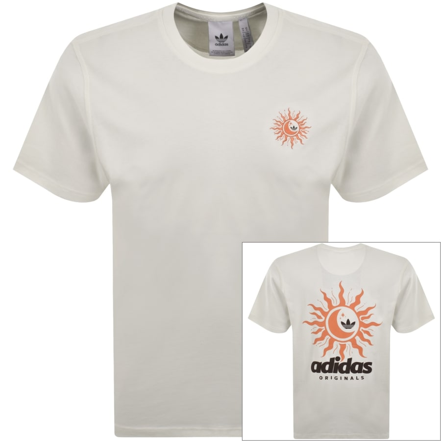 Image number 1 for adidas Originals Sun Graphic T Shirt Cream
