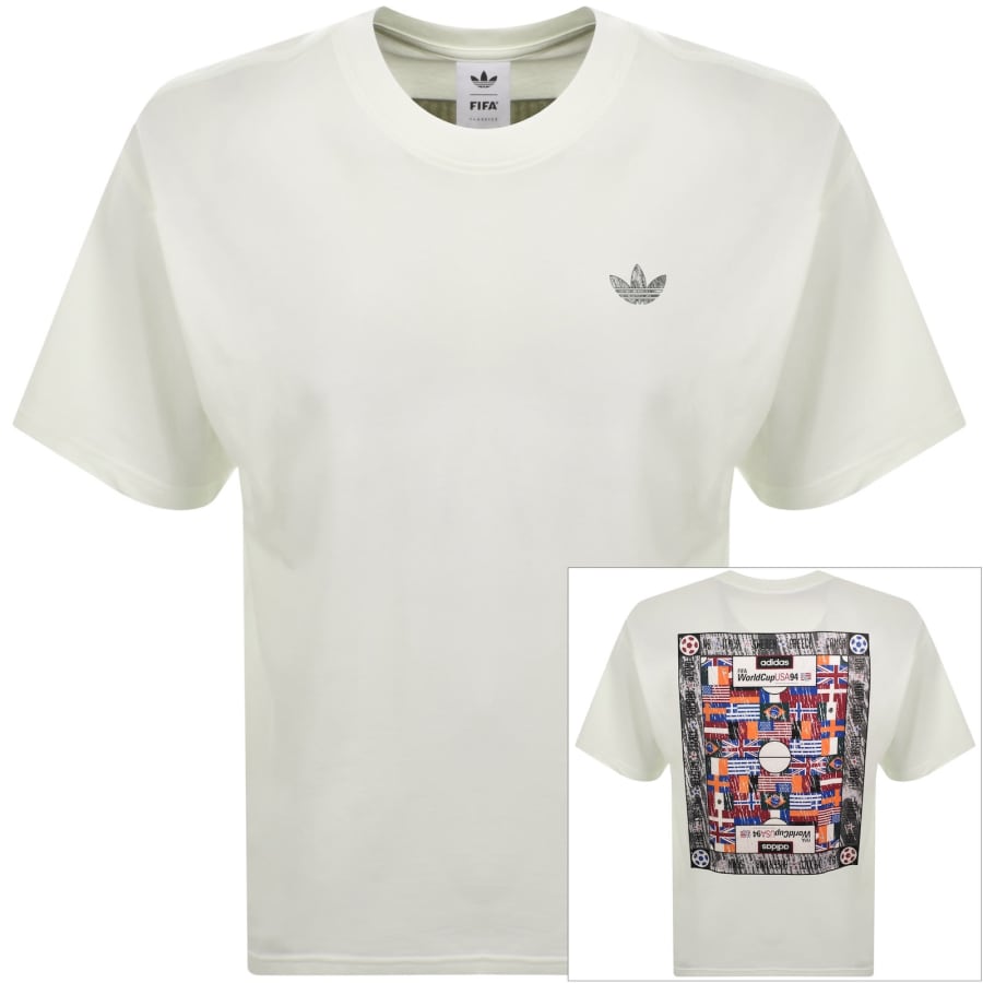 Image number 1 for adidas Originals FIFA Archive Flag T Shirt Cream