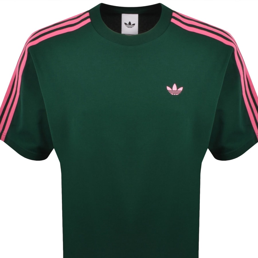 Image number 2 for adidas Originals 3 Stripes T Shirt Green