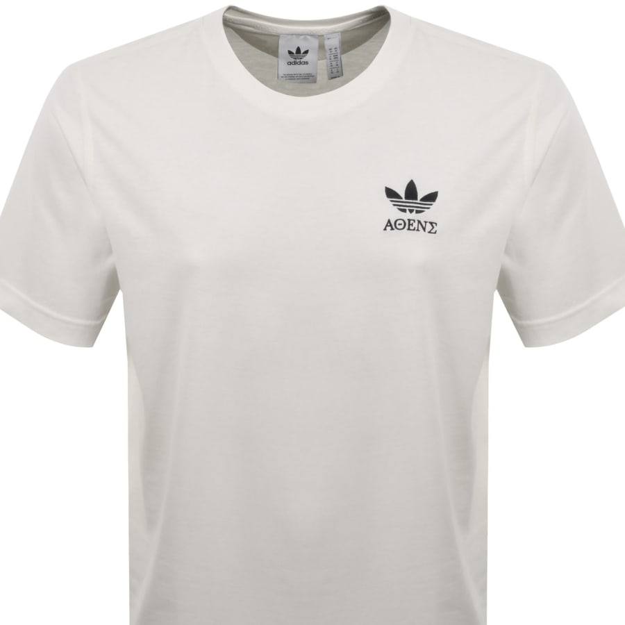 Image number 3 for adidas Originals Running Graphic T Shirt Cream