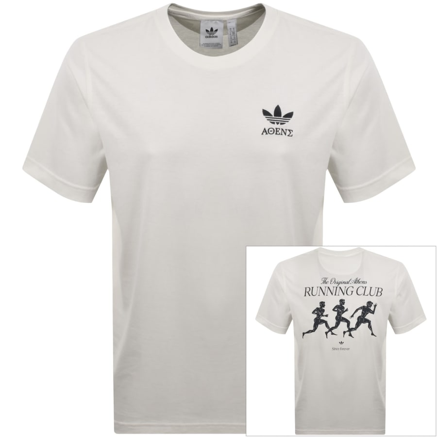 Image number 1 for adidas Originals Running Graphic T Shirt Cream