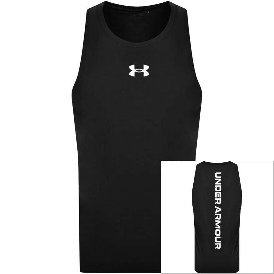 Image number 1 for Under Armour Baseline Cotton Vest T Shirt Black