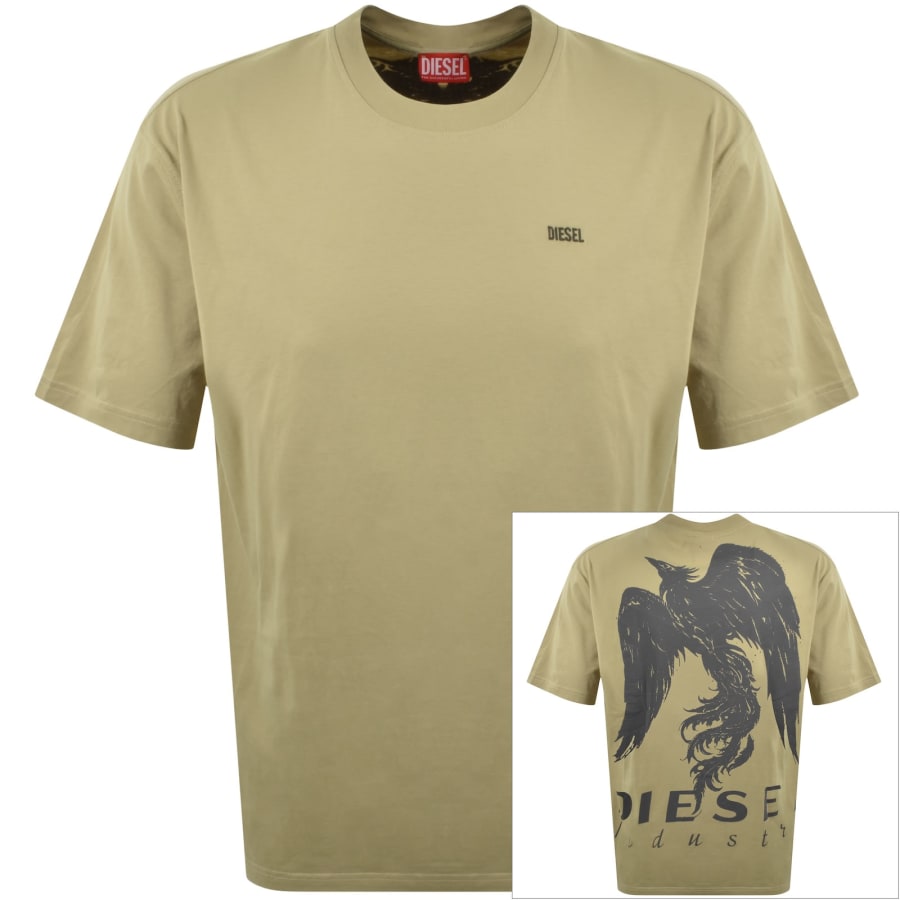 Image number 1 for Diesel T Boggy V3 T Shirt Beige