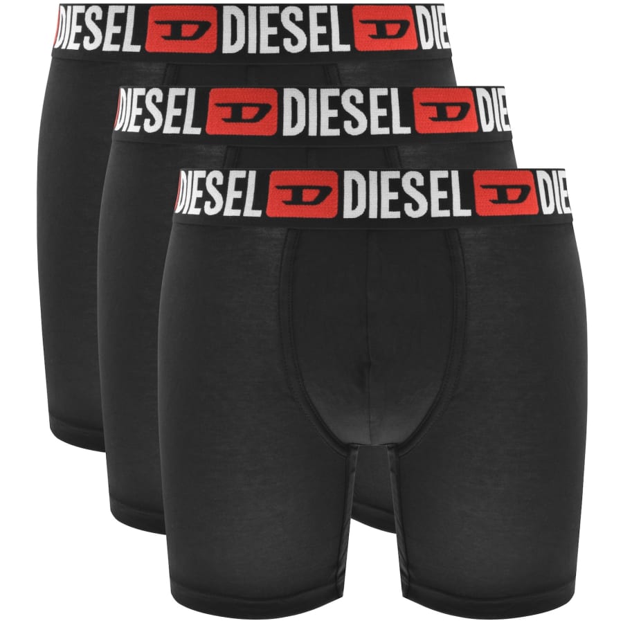 Image number 1 for Diesel Underwear Max 3 Pack Boxer Shorts Black