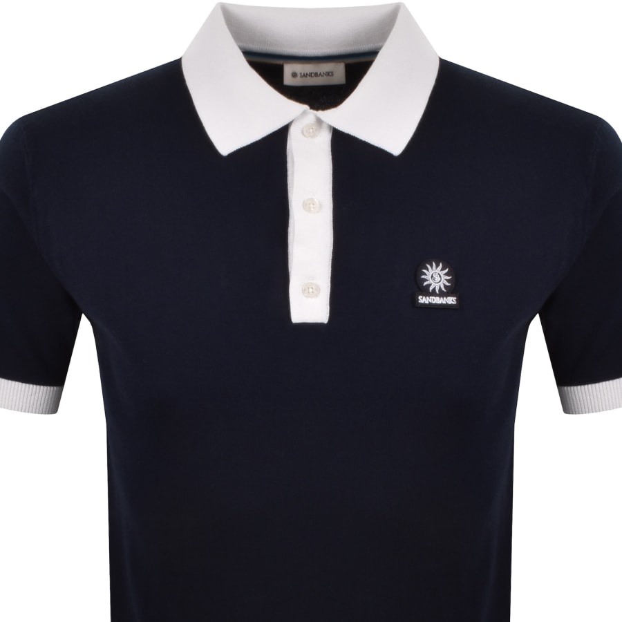 Image number 2 for Sandbanks 3 Button Polo T Shirt Navy