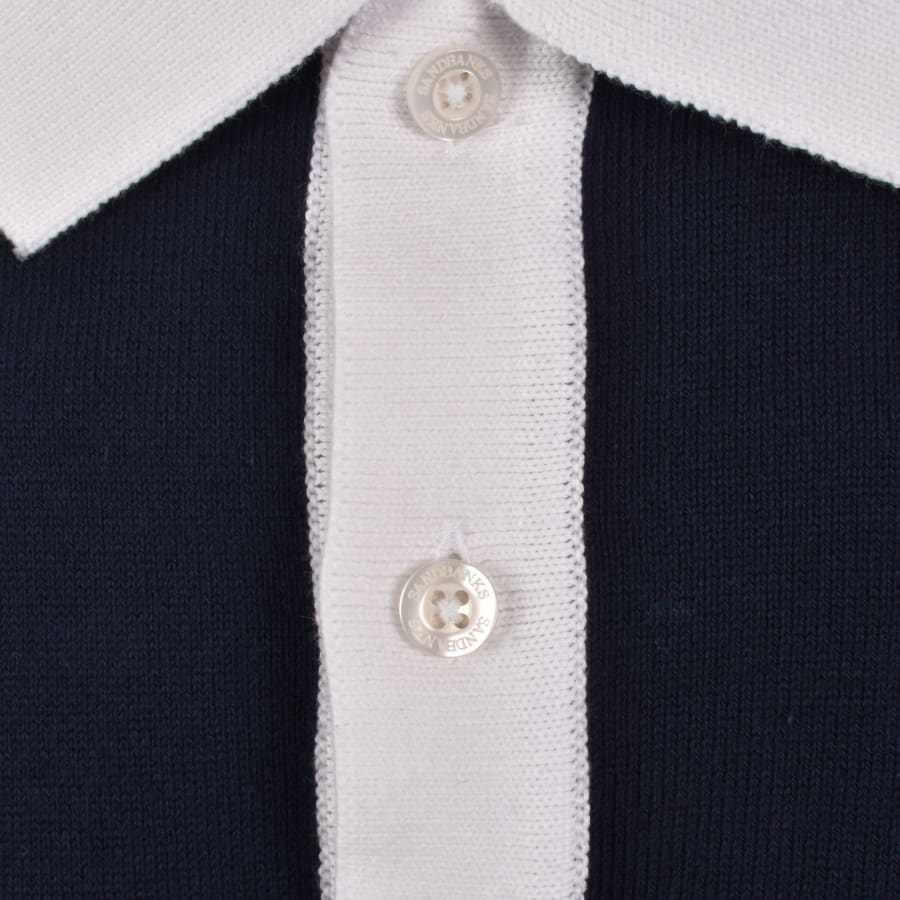 Image number 4 for Sandbanks 3 Button Polo T Shirt Navy