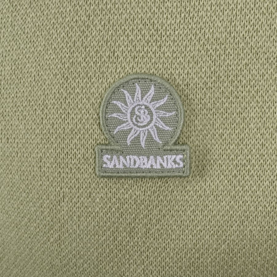 Image number 3 for Sandbanks Full Button Polo T Shirt Green