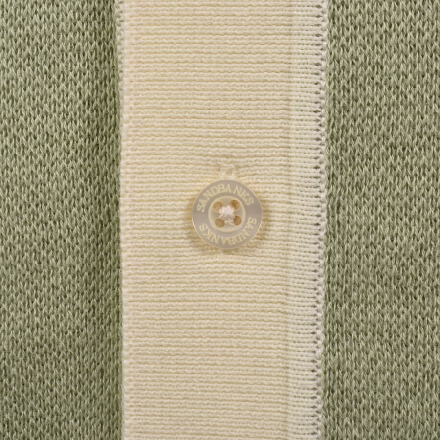 Image number 4 for Sandbanks Full Button Polo T Shirt Green