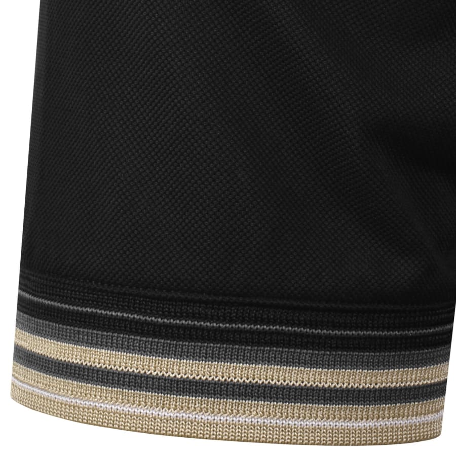 Image number 5 for Sandbanks Gradient Rib Polo T Shirt Black