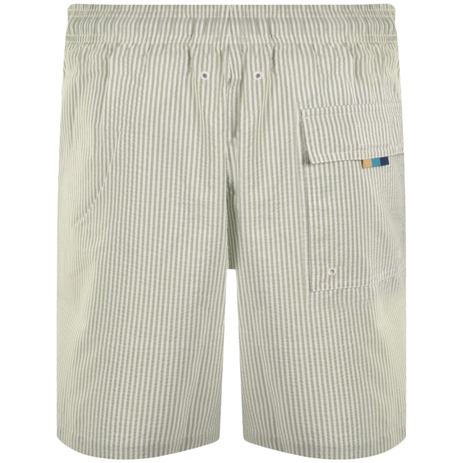 Image number 2 for Sandbanks Seersucker Swim Shorts Green