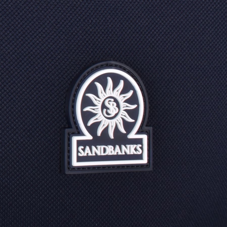 Image number 3 for Sandbanks Gradient Rib Polo T Shirt Navy