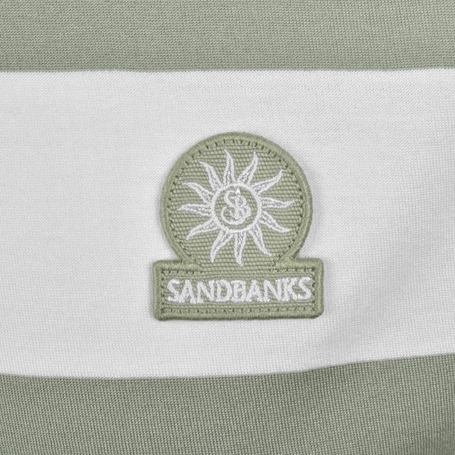 Image number 3 for Sandbanks Stripe T Shirt Green