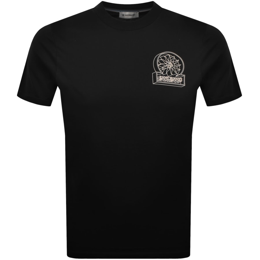 Image number 2 for Sandbanks 3D Logo Print T Shirt Black