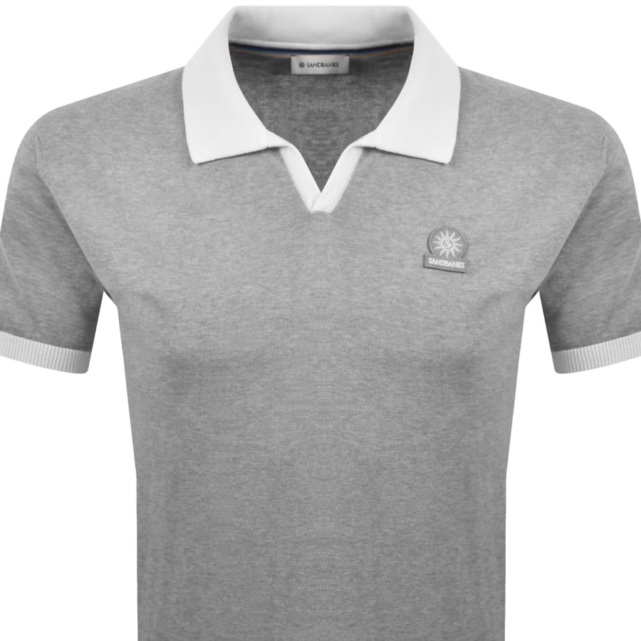 Image number 2 for Sandbanks Revere Collar Polo Grey