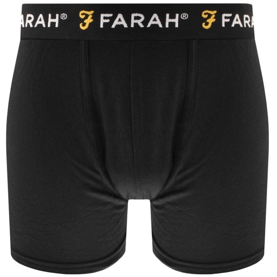 Image number 2 for Farah Saginaw 3 Pack Boxer Shorts Black