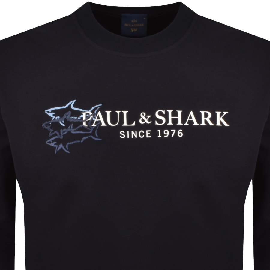 Image number 2 for Paul And Shark X-Soft Logo Sweatshirt Navy