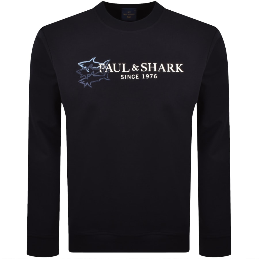 Image number 1 for Paul And Shark X-Soft Logo Sweatshirt Navy