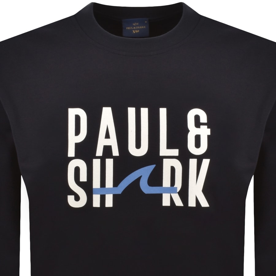 Image number 2 for Paul And Shark X-Soft Logo Sweatshirt Navy