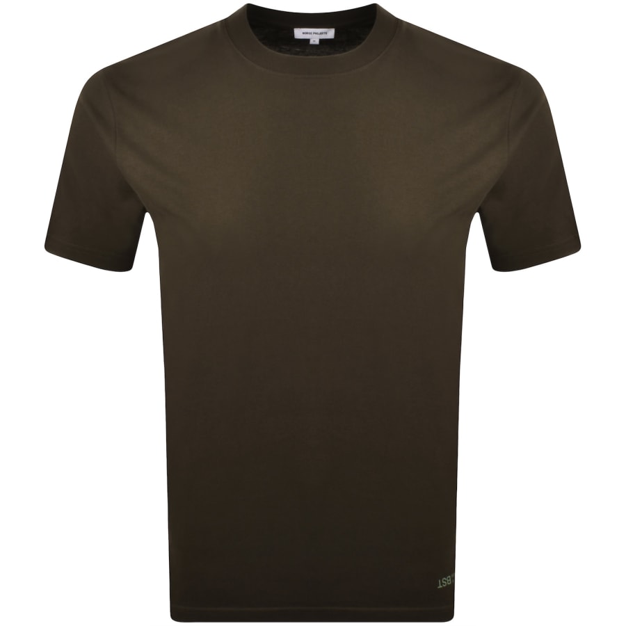 Image number 2 for Norse Projects X BST Print T Shirt Brown