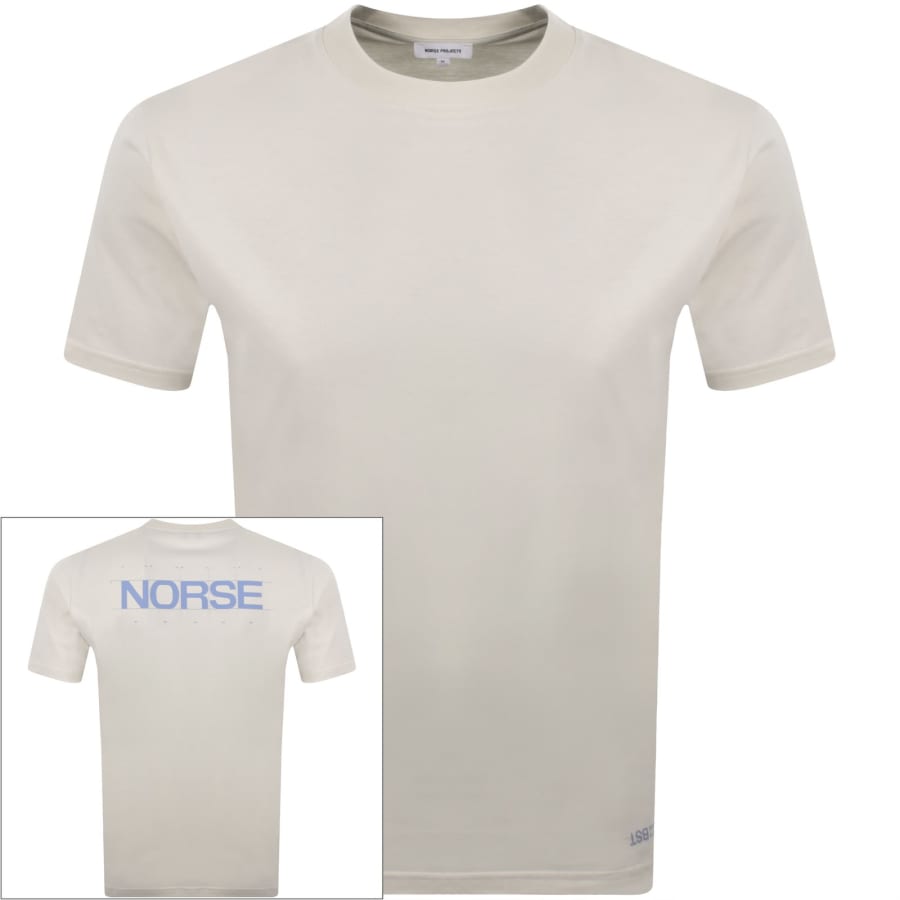 Image number 1 for Norse Projects X BST Print T Shirt White