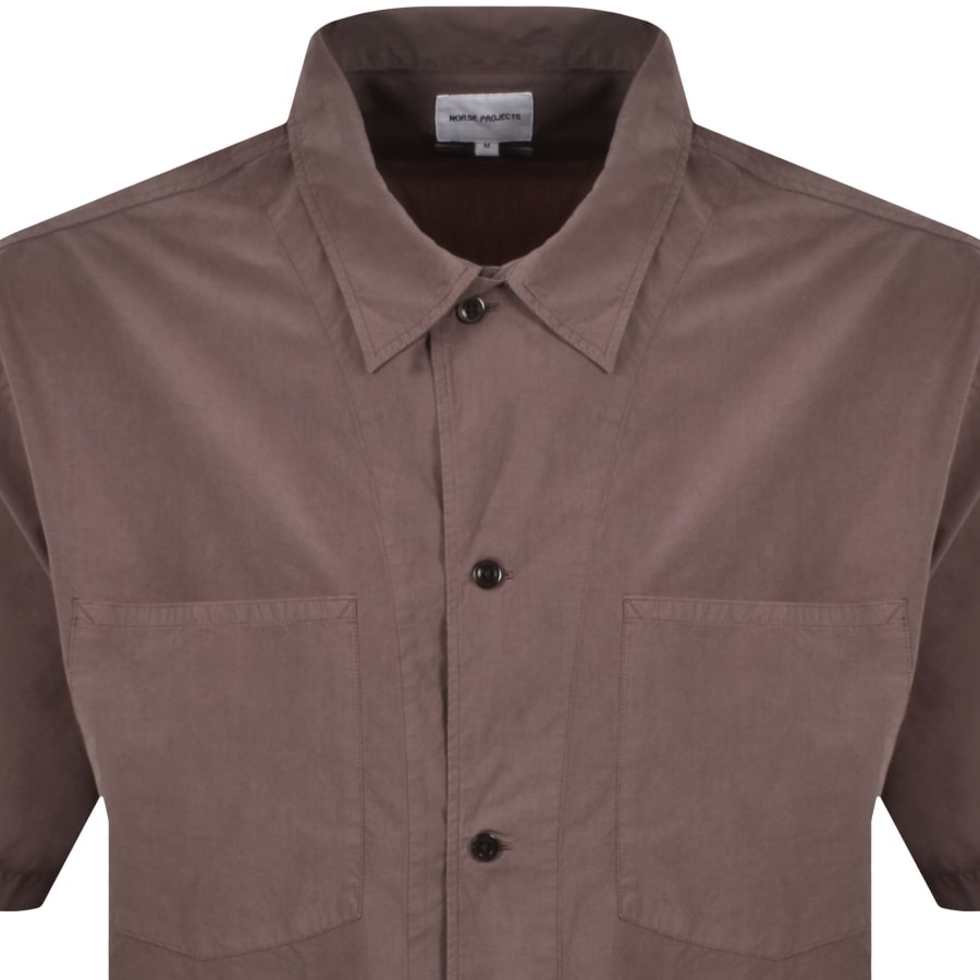 Image number 2 for Norse Projects Mols Tencel Shirt Brown