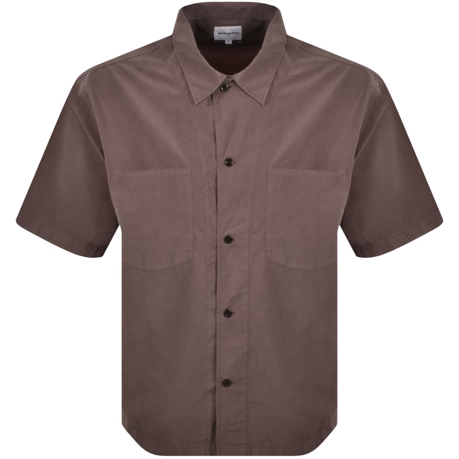 Image number 1 for Norse Projects Mols Tencel Shirt Brown