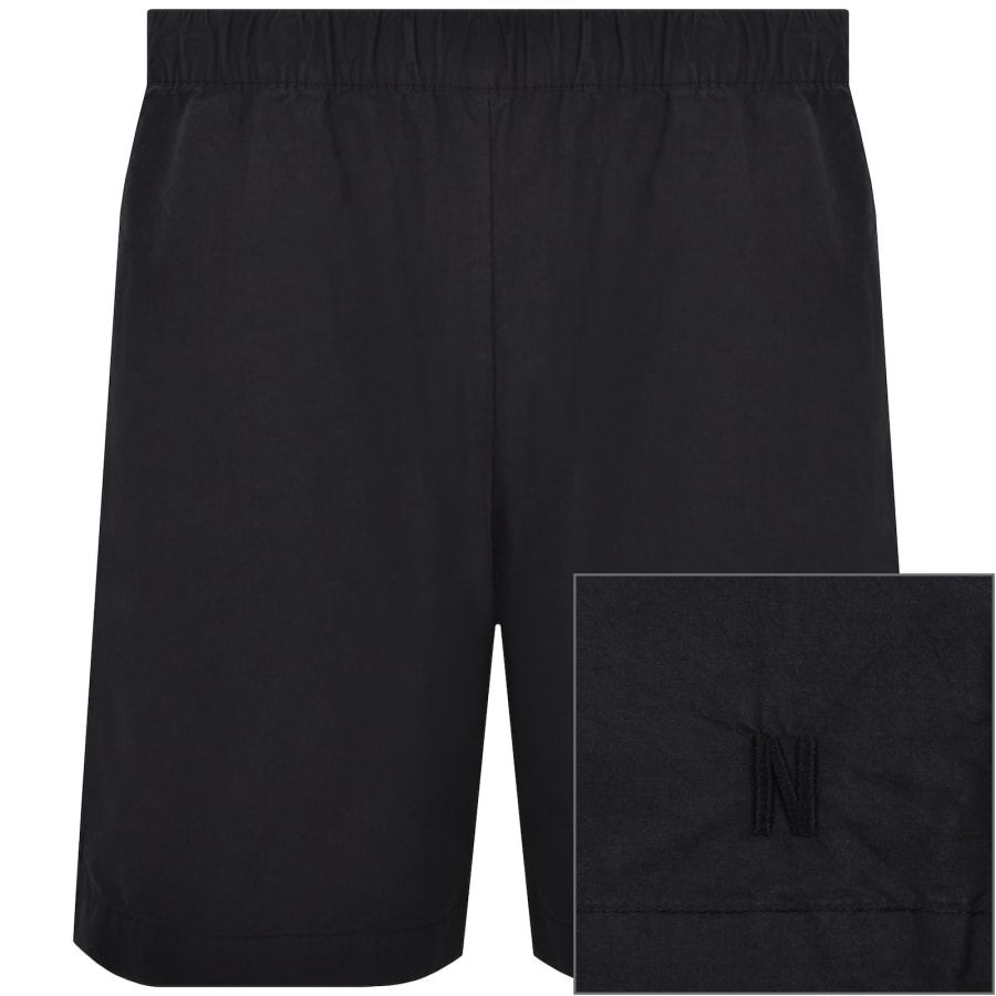 Image number 1 for Norse Projects Aurland Tencel Shorts Navy