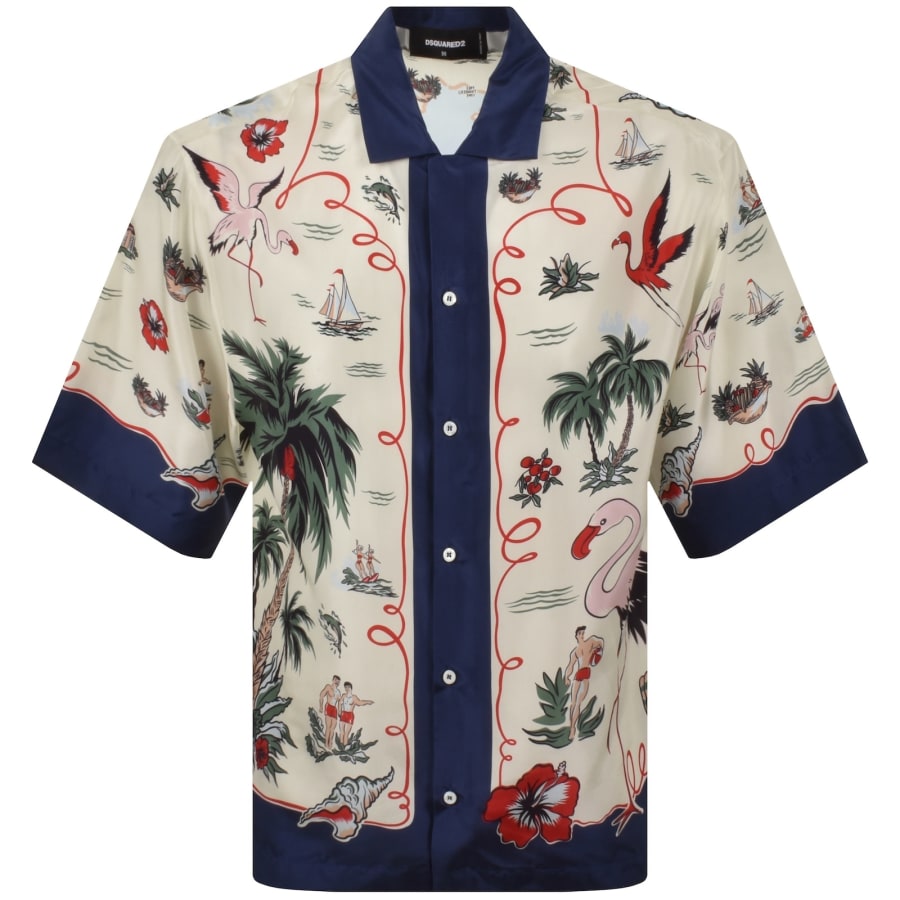 Image number 2 for DSQUARED2 Aloha Souvenir Shirt Off White