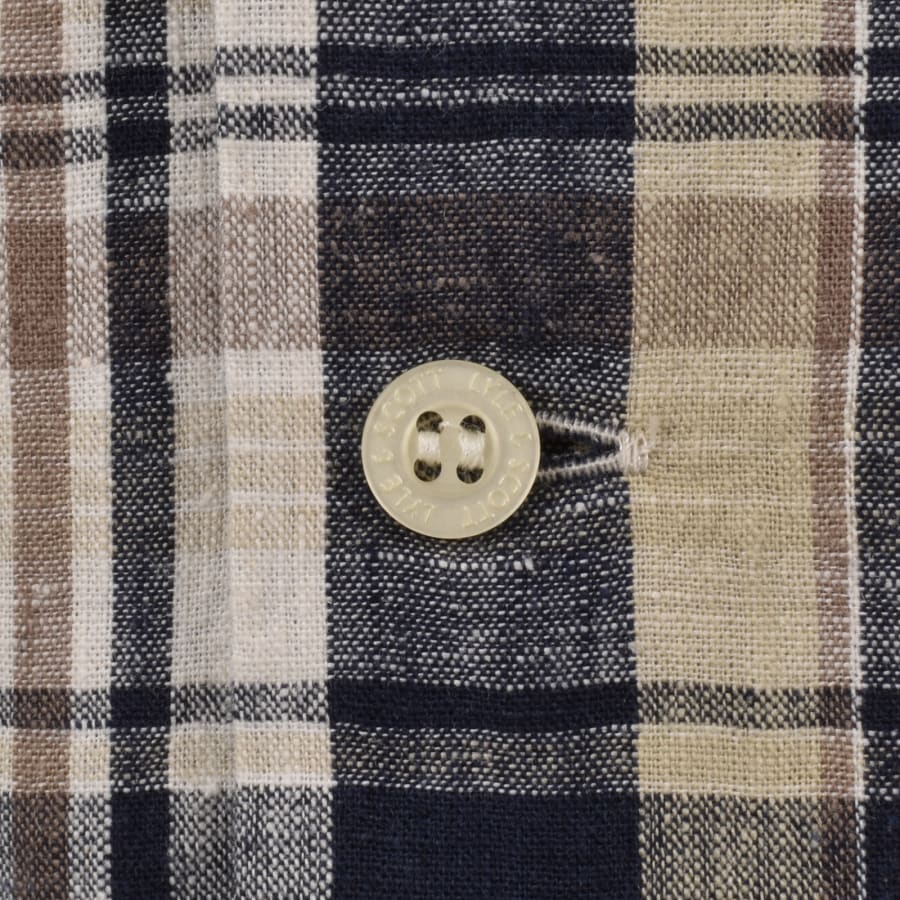 Image number 4 for Lyle And Scott Linen Check Shirt Beige