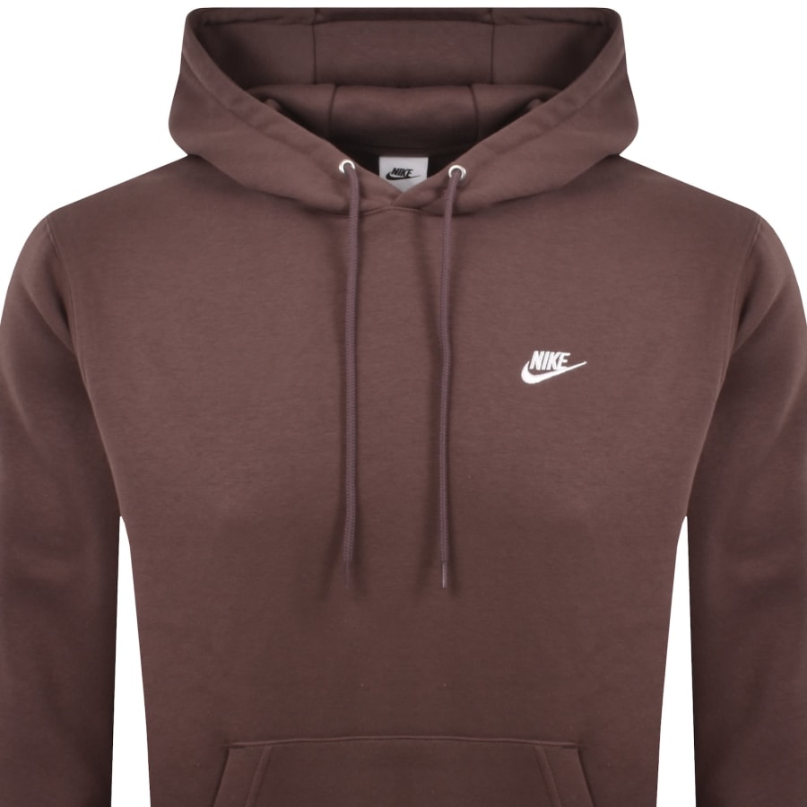 Image number 2 for Nike Club Hoodie Tattoo Brown