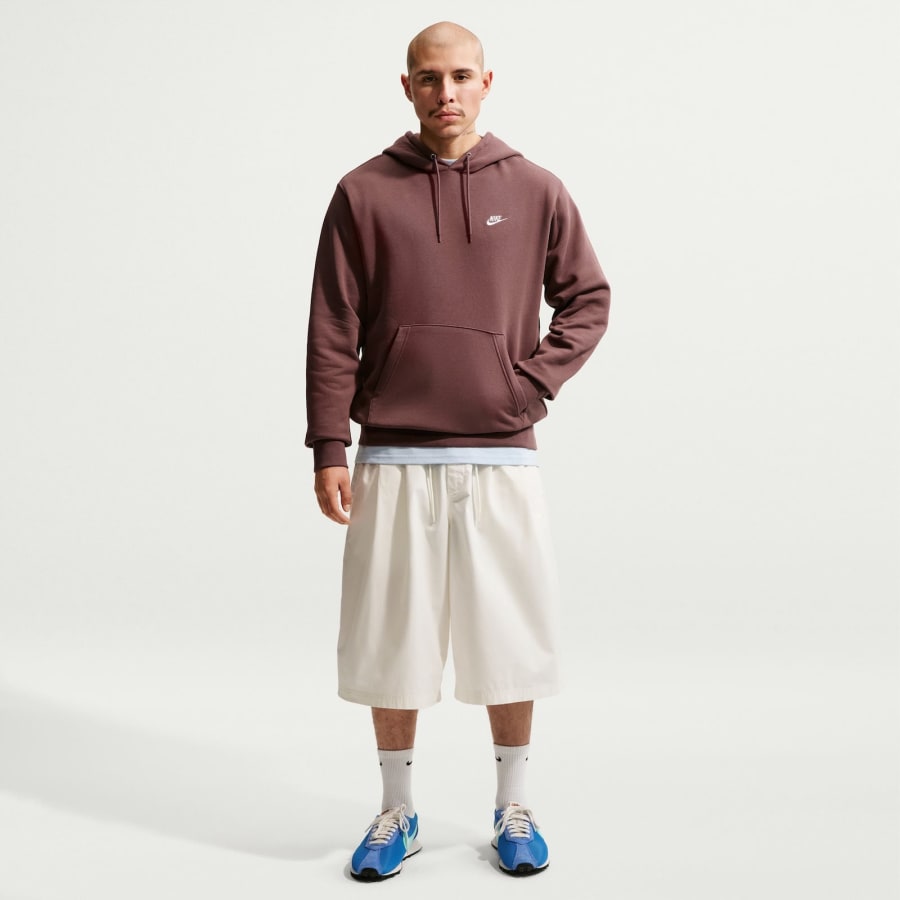 Image number 4 for Nike Club Hoodie Tattoo Brown