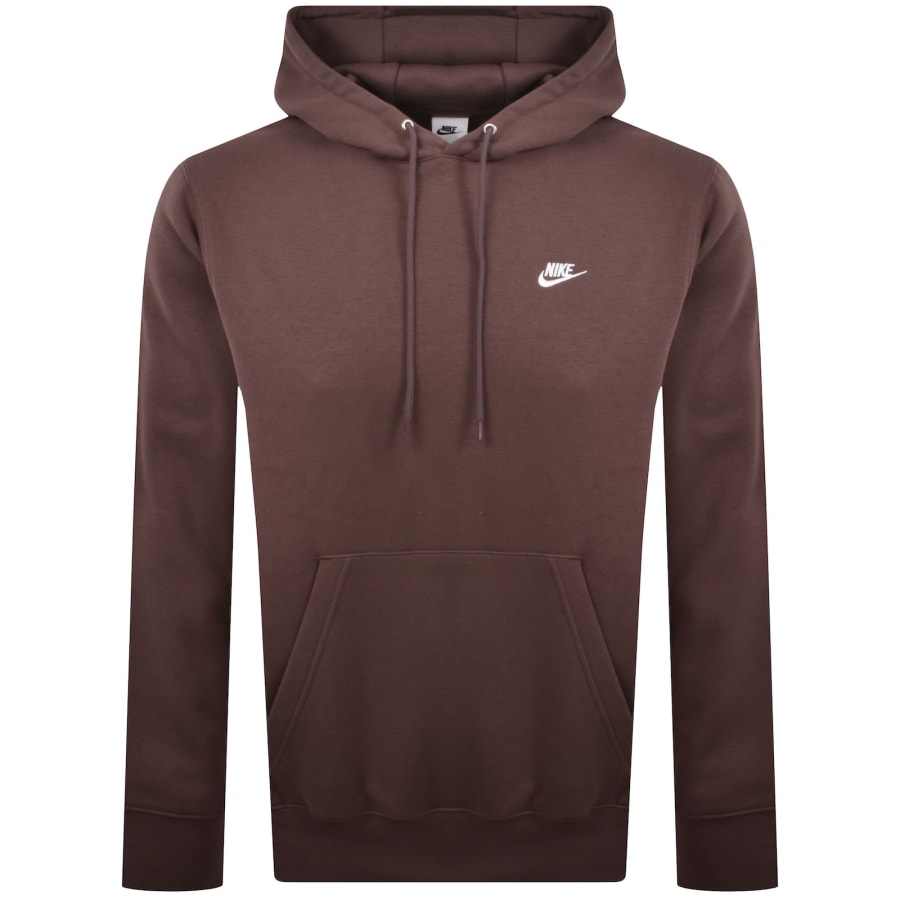 Image number 1 for Nike Club Hoodie Tattoo Brown
