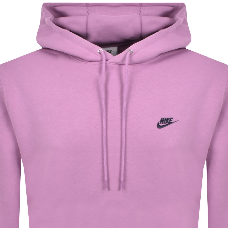 Image number 2 for Nike Club Hoodie Light Magenta Pink
