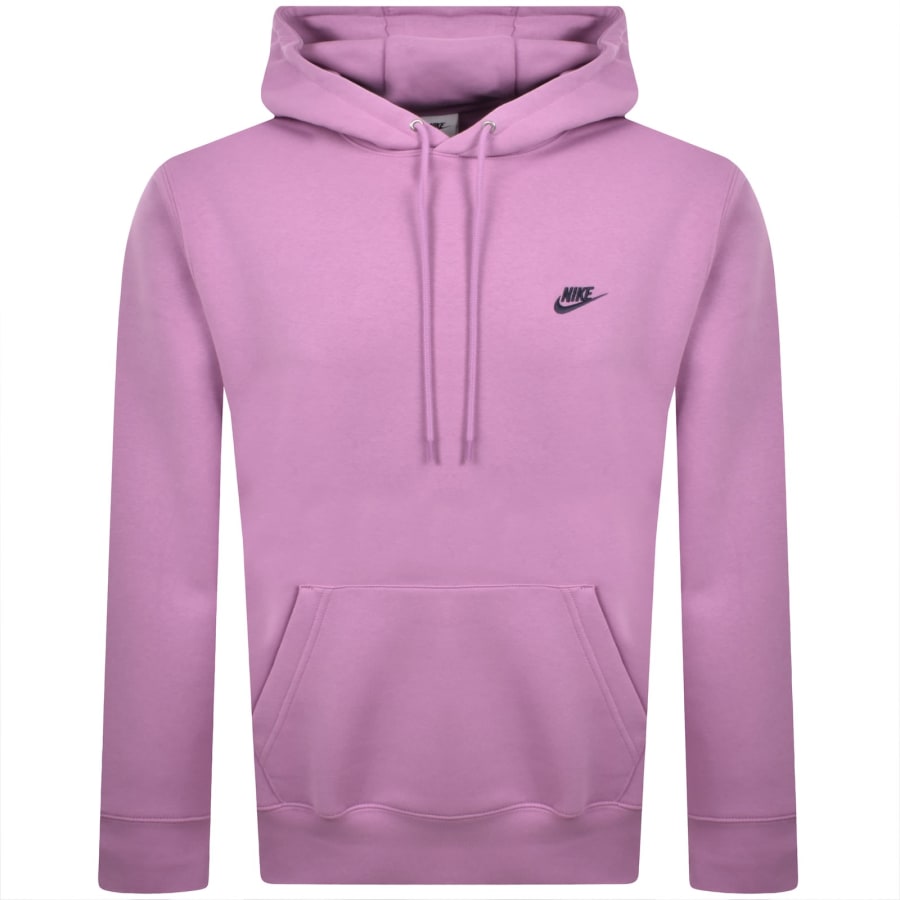 Image number 1 for Nike Club Hoodie Light Magenta Pink