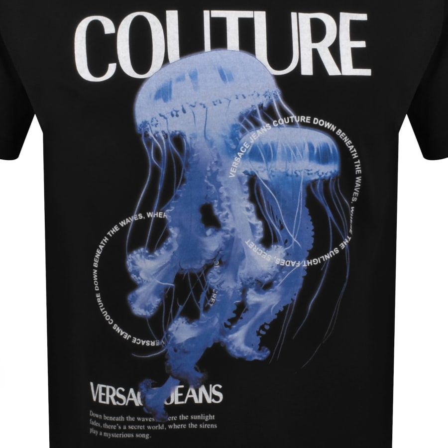 Image number 3 for Versace Jeans Couture Jellyfish T Shirt Black