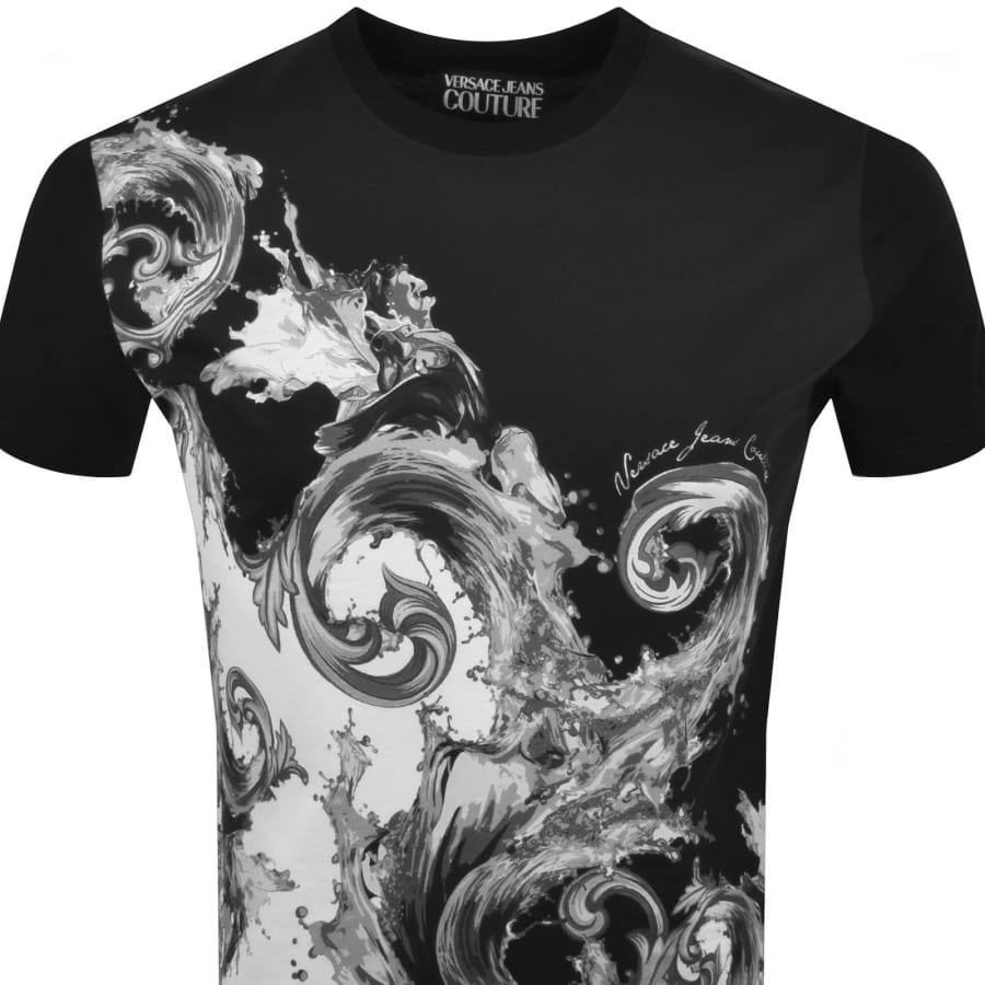 Image number 2 for Versace Jeans Couture Barocco T Shirt Black