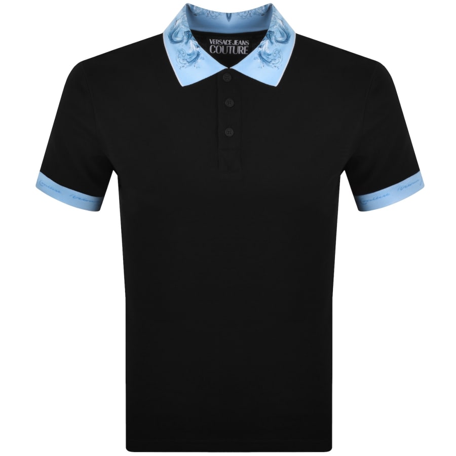 Image number 1 for Versace Jeans Couture Polo T Shirt Black