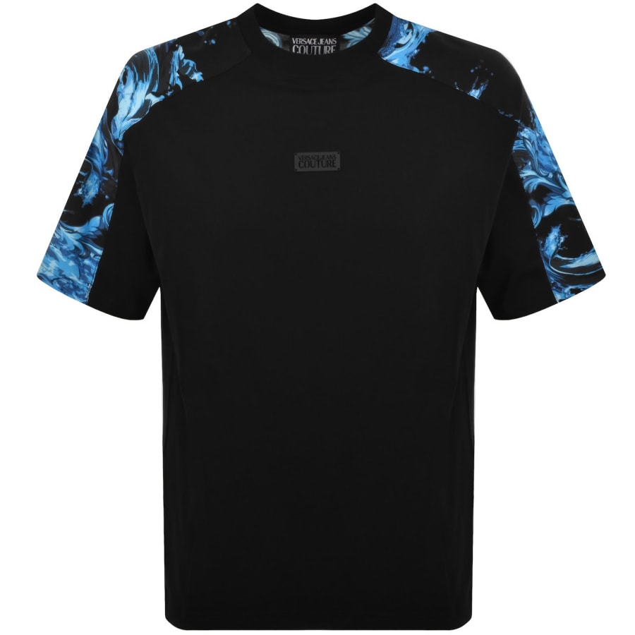 Image number 2 for Versace Jeans Couture Contrast Print T Shirt Black