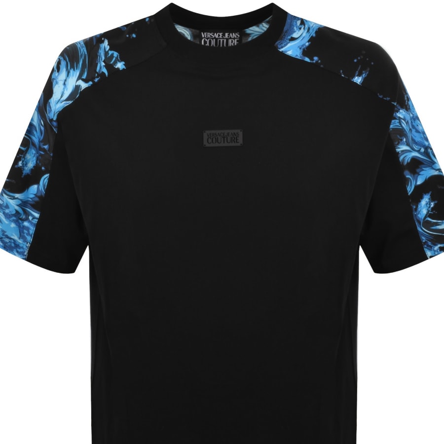 Image number 3 for Versace Jeans Couture Contrast Print T Shirt Black