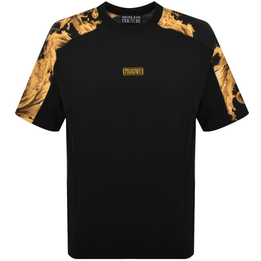 Image number 2 for Versace Jeans Couture Contrast Print T Shirt Black