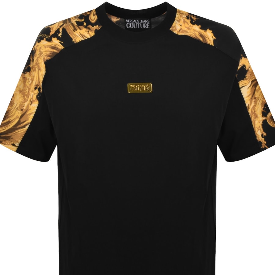 Image number 3 for Versace Jeans Couture Contrast Print T Shirt Black