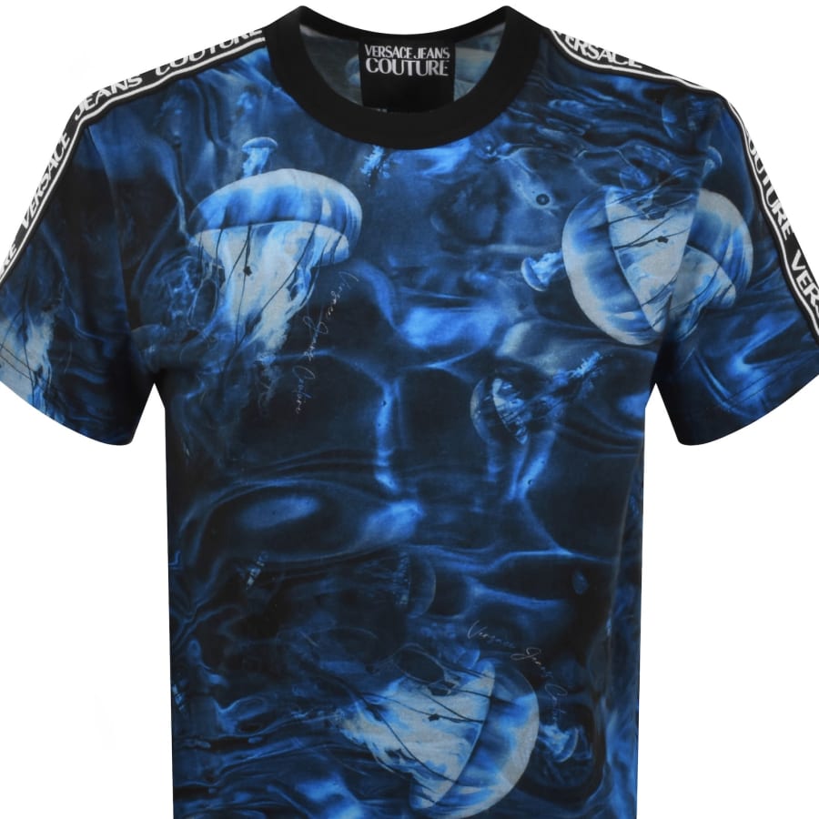 Image number 3 for Versace Jeans Couture Abyss Tape T Shirt Blue