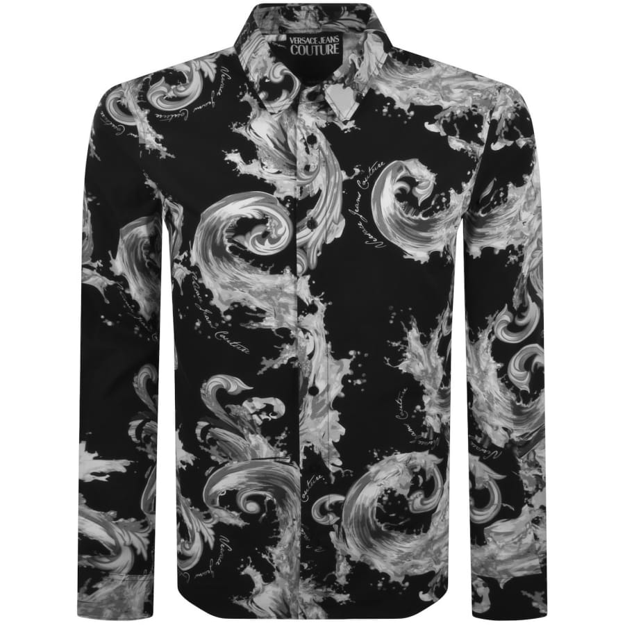 Image number 1 for Versace Jeans Couture Long Sleeve Shirt Black