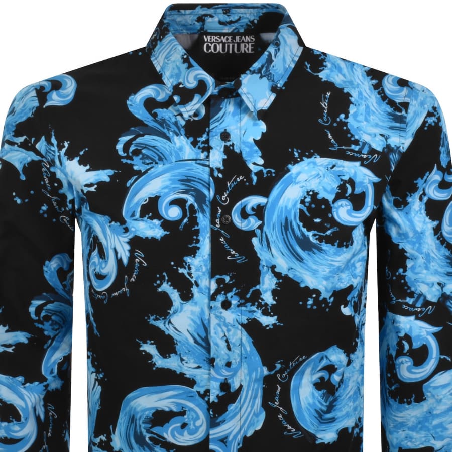 Image number 2 for Versace Jeans Couture Long Sleeve Shirt Black