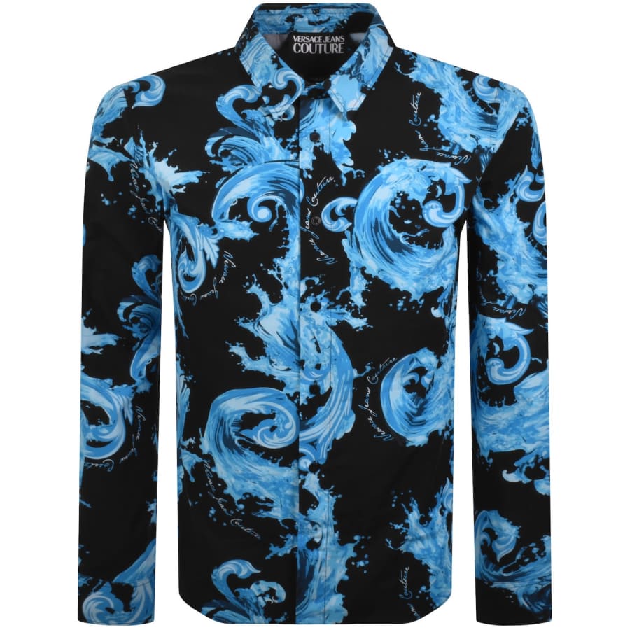 Image number 1 for Versace Jeans Couture Long Sleeve Shirt Black