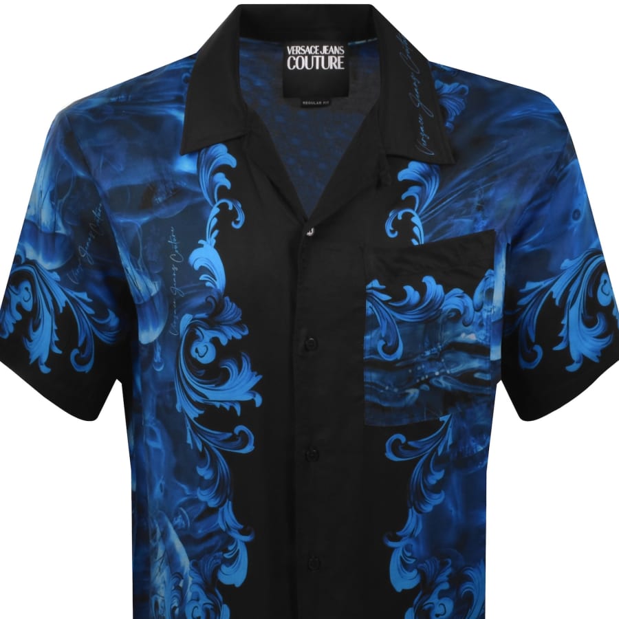 Image number 2 for Versace Jeans Couture Short Sleeve Shirt Black