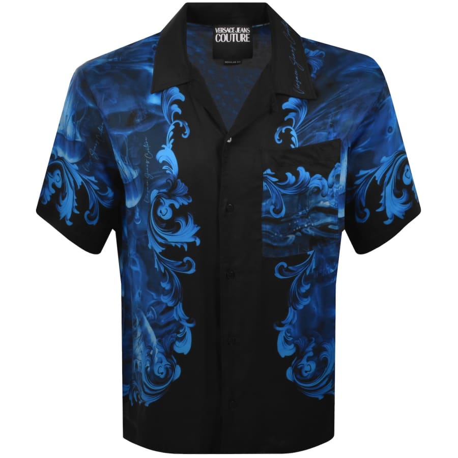 Image number 1 for Versace Jeans Couture Short Sleeve Shirt Black