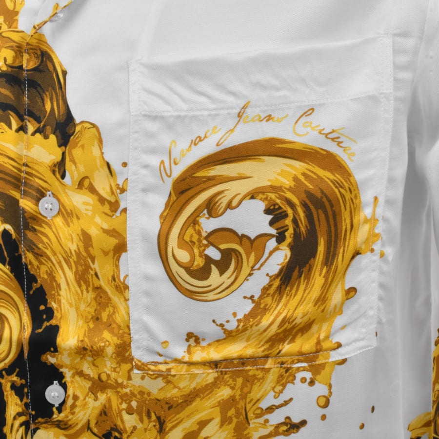 Image number 3 for Versace Jeans Couture Short Sleeve Shirt White
