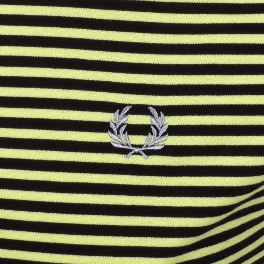 Image number 3 for Fred Perry Fine Stripe T Shirt Black